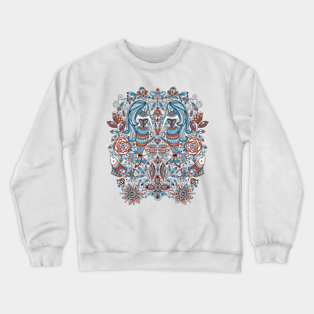 Folk Nautical Crewneck Sweatshirt by annapaff